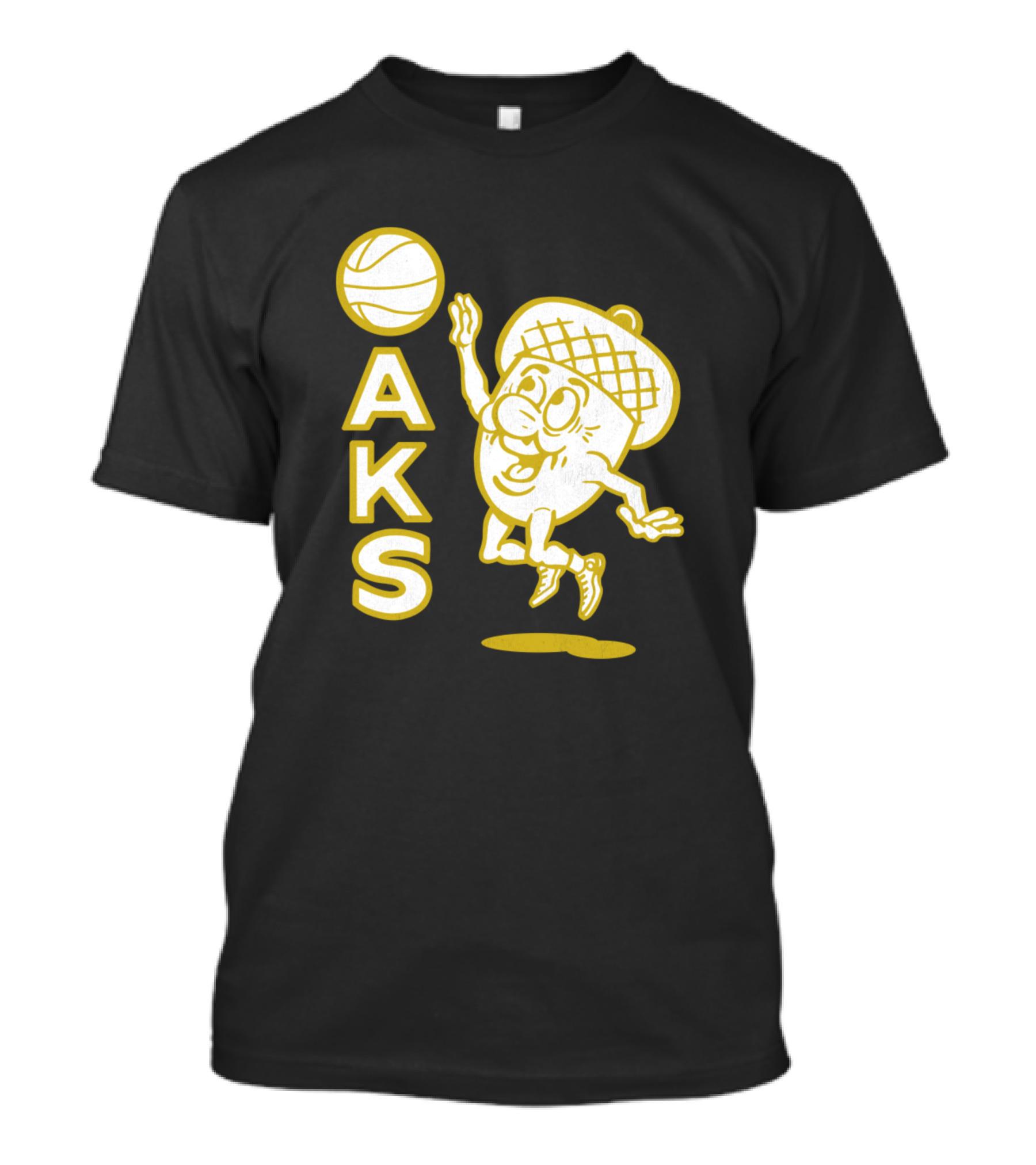 Oakland Oaks Basketball Acorn Mascot T-Shirt