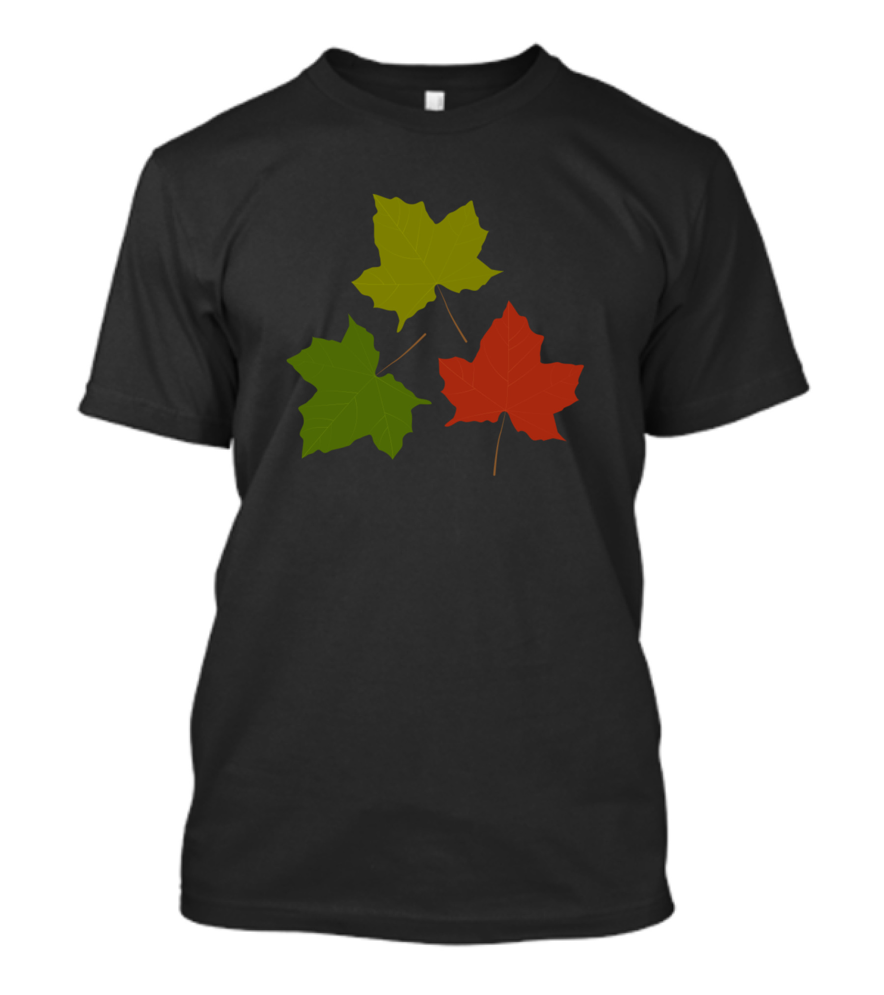 Fall Maple Leaves Green And Red T-Shirt