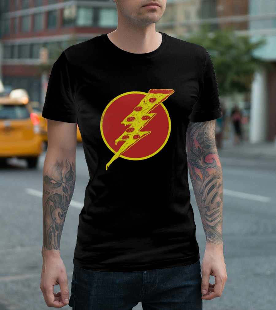 Flash Pizza Lightning Slice T-Shirt