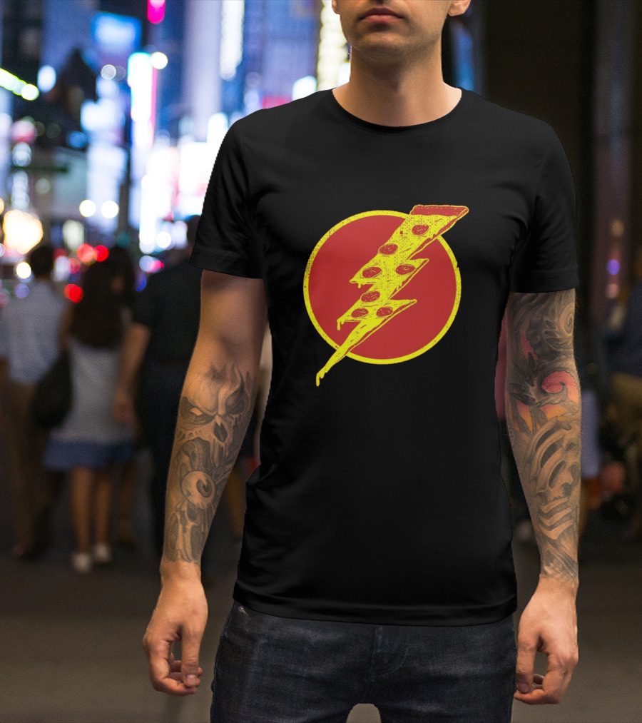 Flash Pizza Lightning Slice T-Shirt