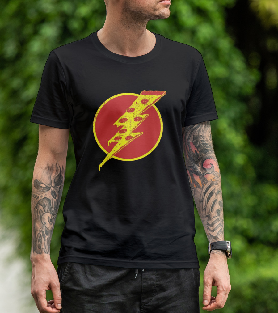 Flash Pizza Lightning Slice T-Shirt