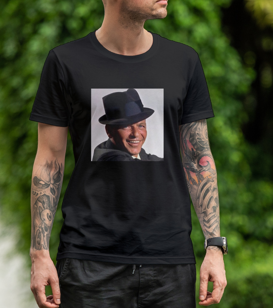 Frank Sinatra Iconic Fedora Image T-Shirt