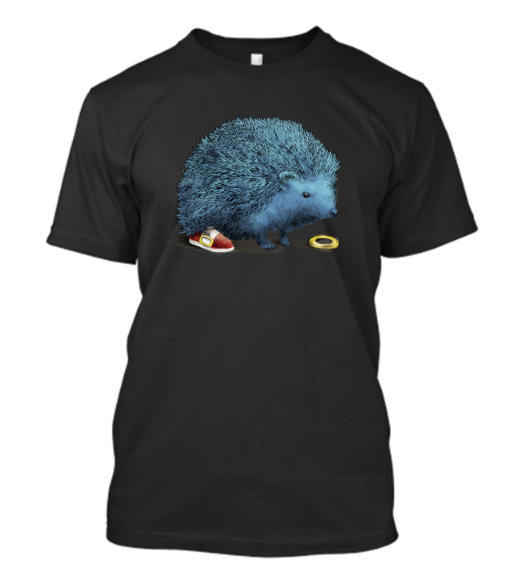 Hedgehog Fun Doodle Forest With Sneaker And Ring T-Shirt
