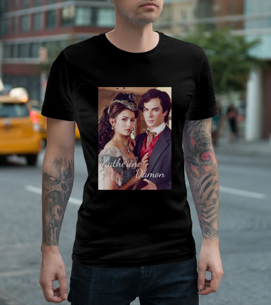 Katherine And Damon Vintage Romance Victorian T-Shirt