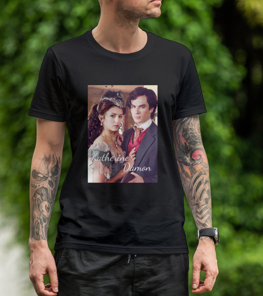 Katherine And Damon Vintage Romance Victorian T-Shirt