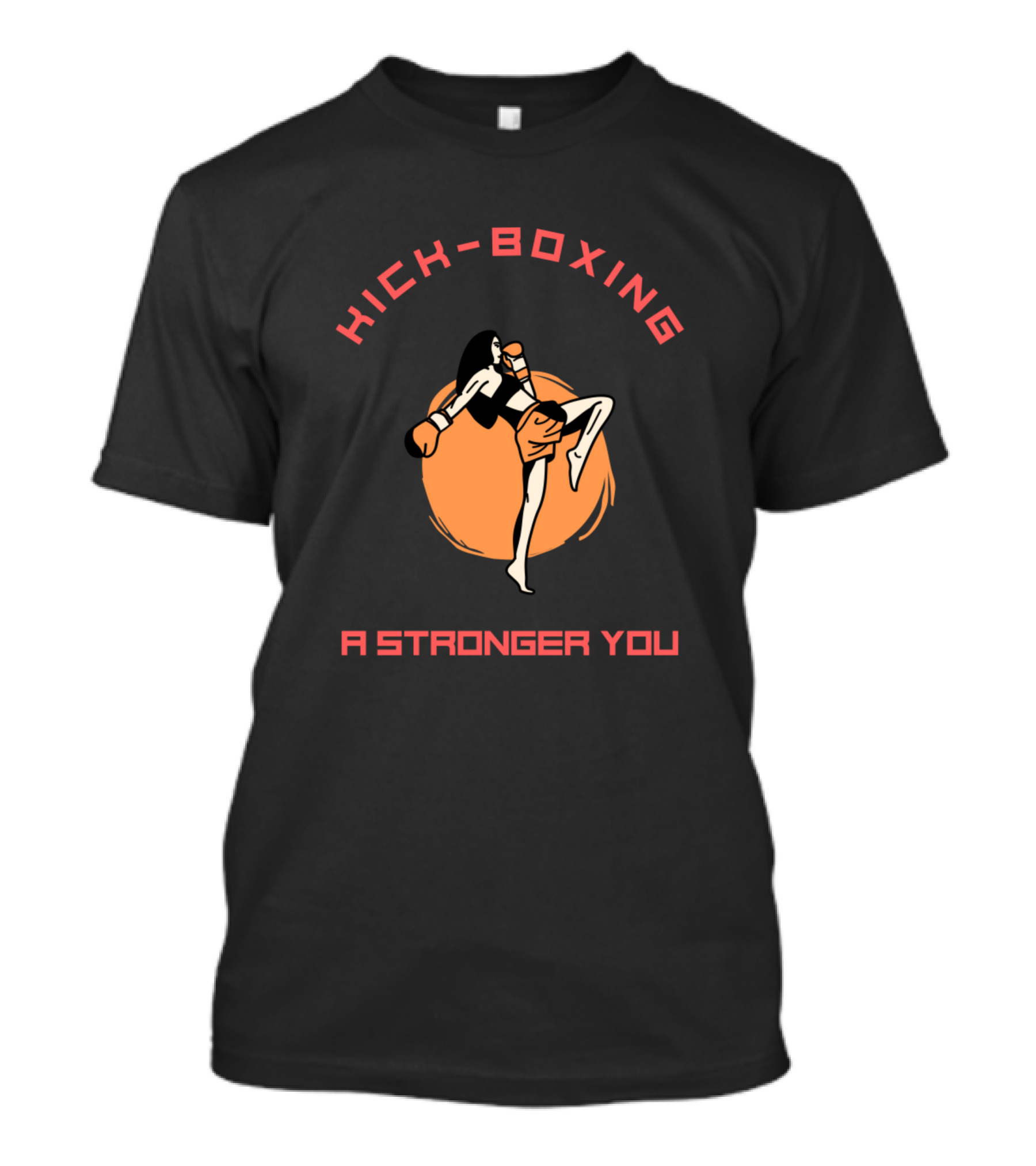 Kick-Boxing A Stronger You Orange Circle Fighter T-Shirt