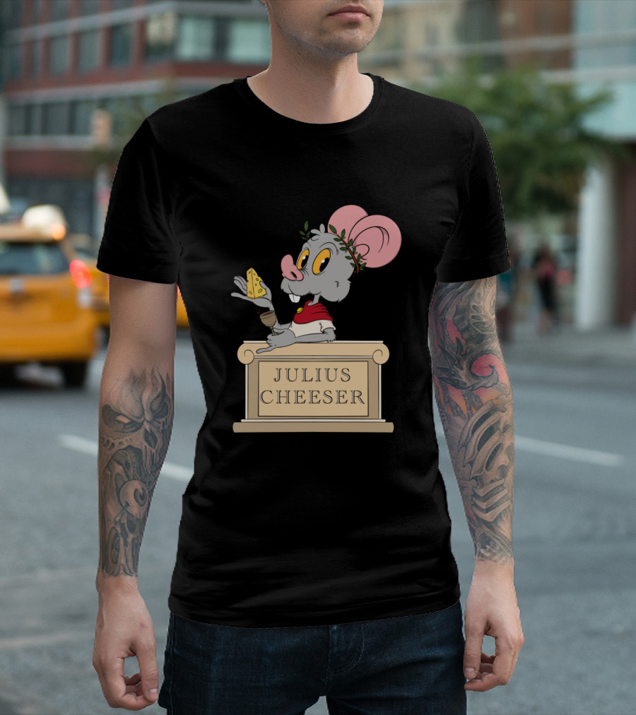 Mouse Rat Julius Cheeser Roman Cesar Cheese Wine T-Shirt