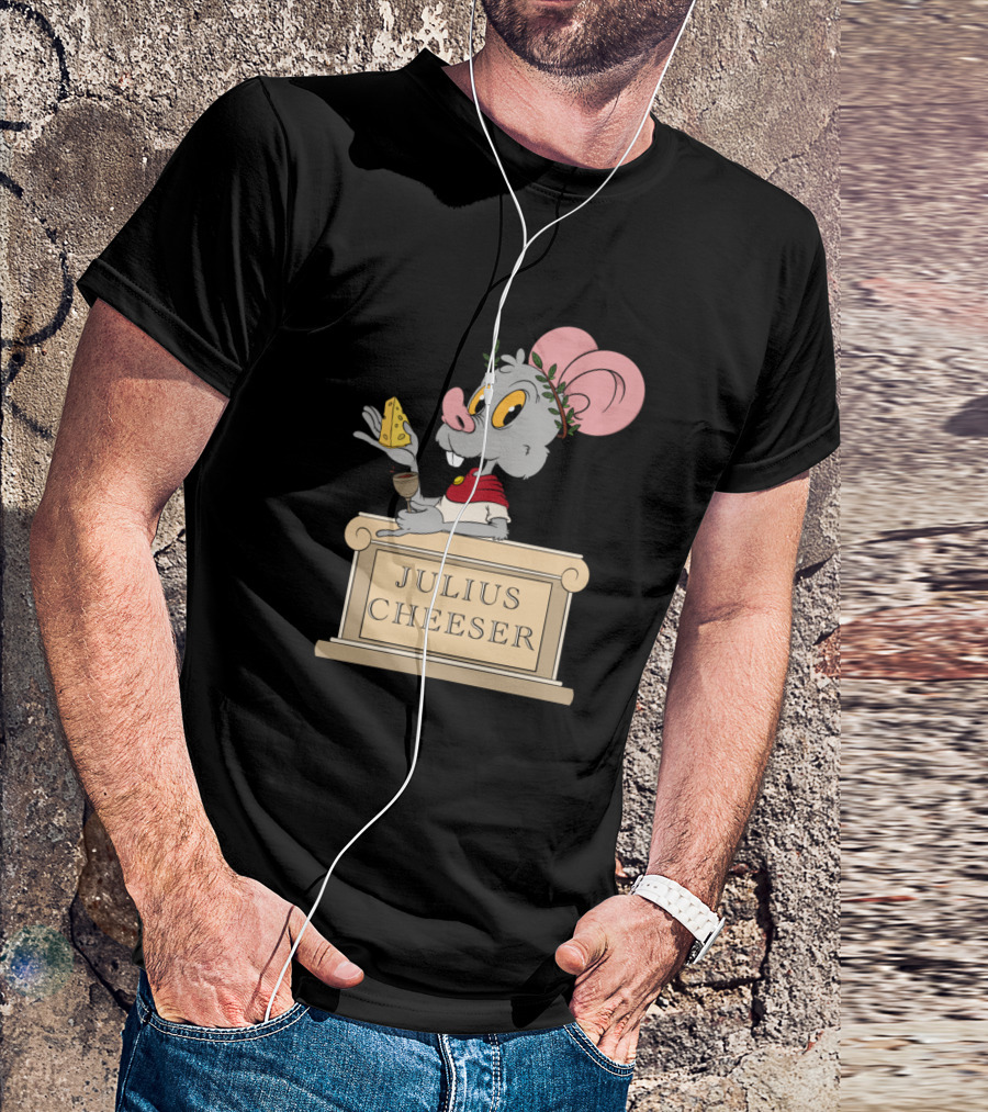 Mouse Rat Julius Cheeser Roman Cesar Cheese Wine T-Shirt