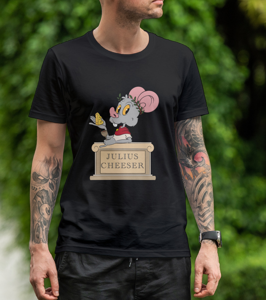 Mouse Rat Julius Cheeser Roman Cesar Cheese Wine T-Shirt