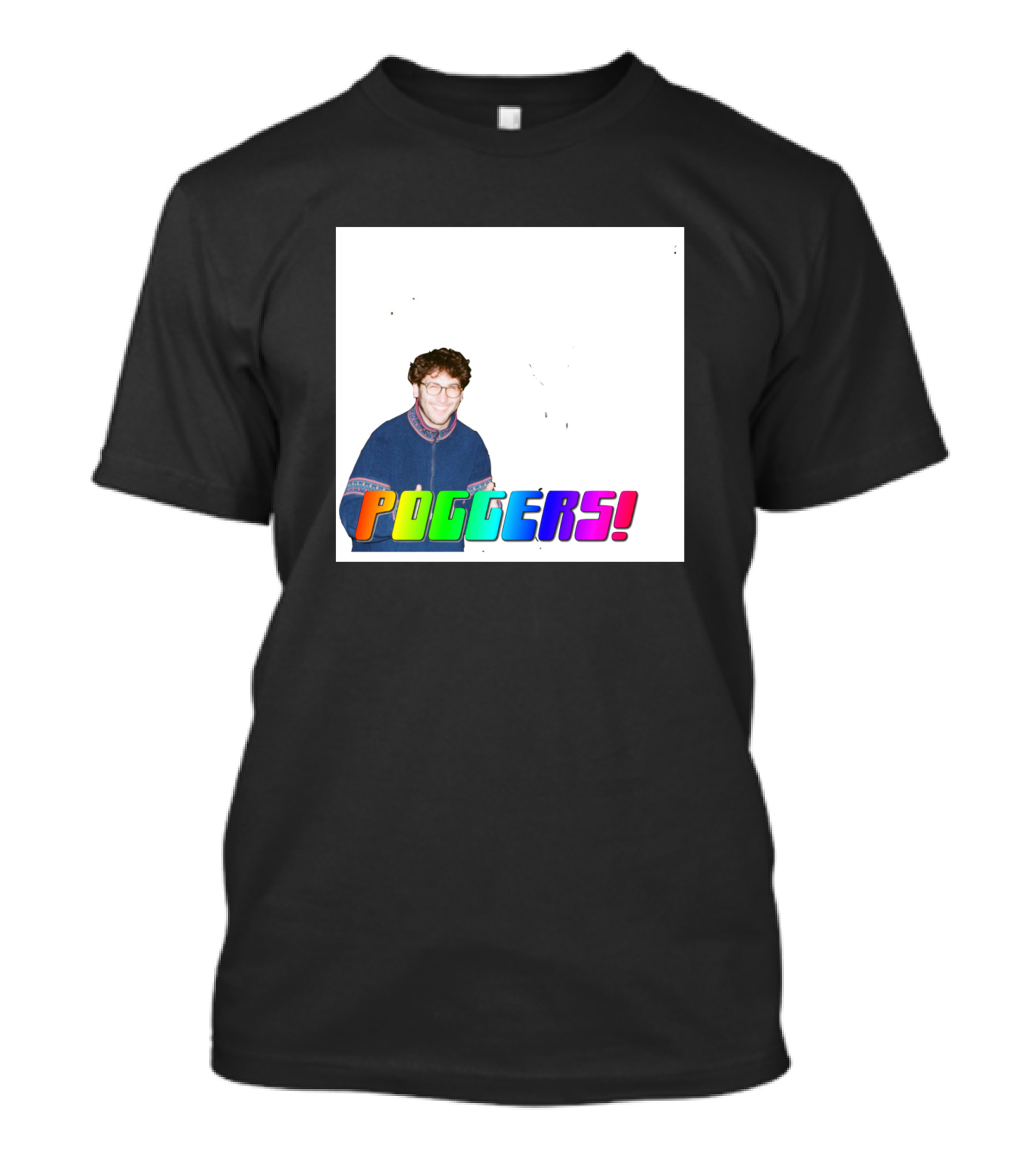 POGGERS Rainbow Text Meme T-Shirt