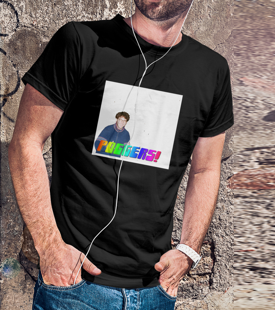 POGGERS Rainbow Text Meme T-Shirt