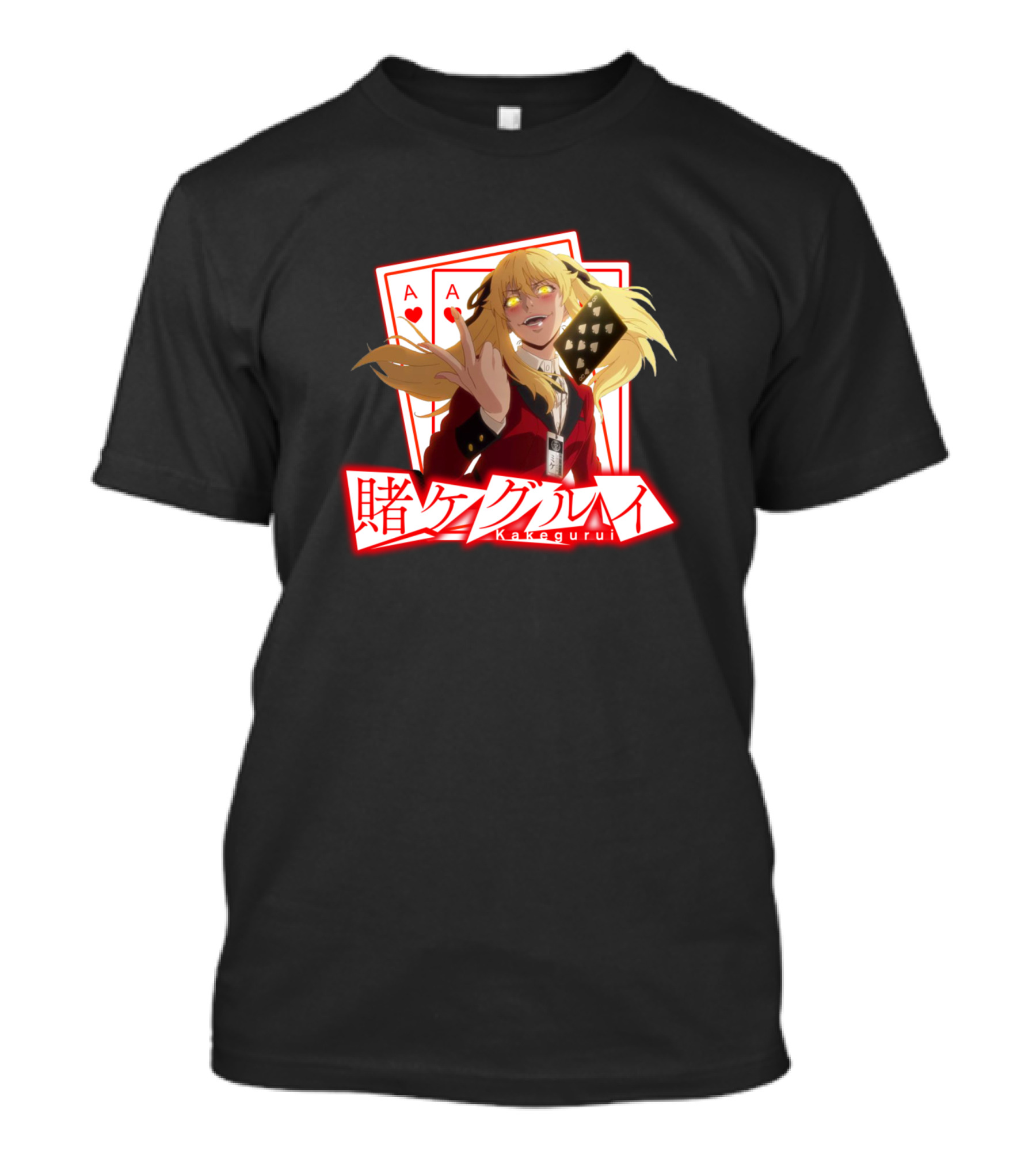 Kakegurui Mary Saotome Dramatic Pose With Playing Cards T-Shirt
