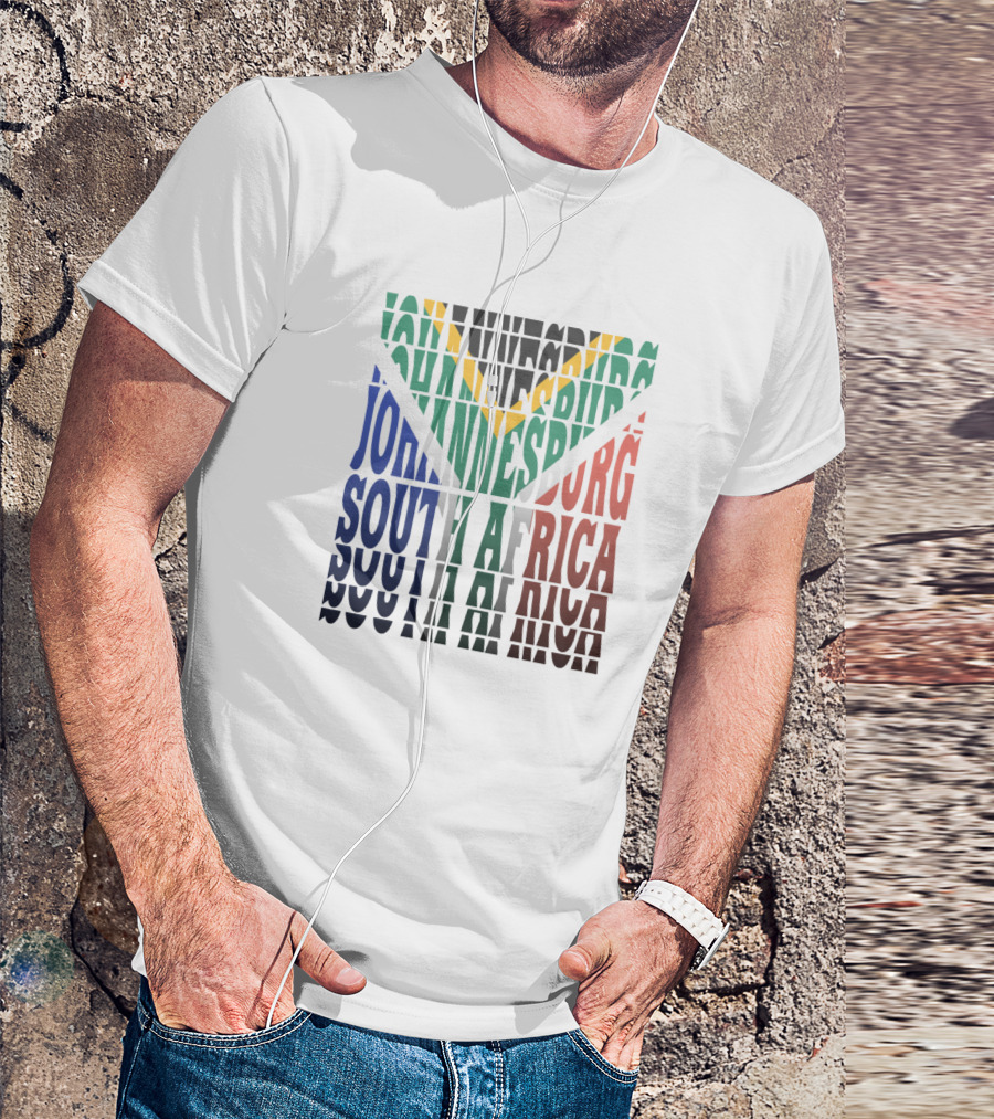 Johannesburg South Africa Flag Reflection T-Shirt