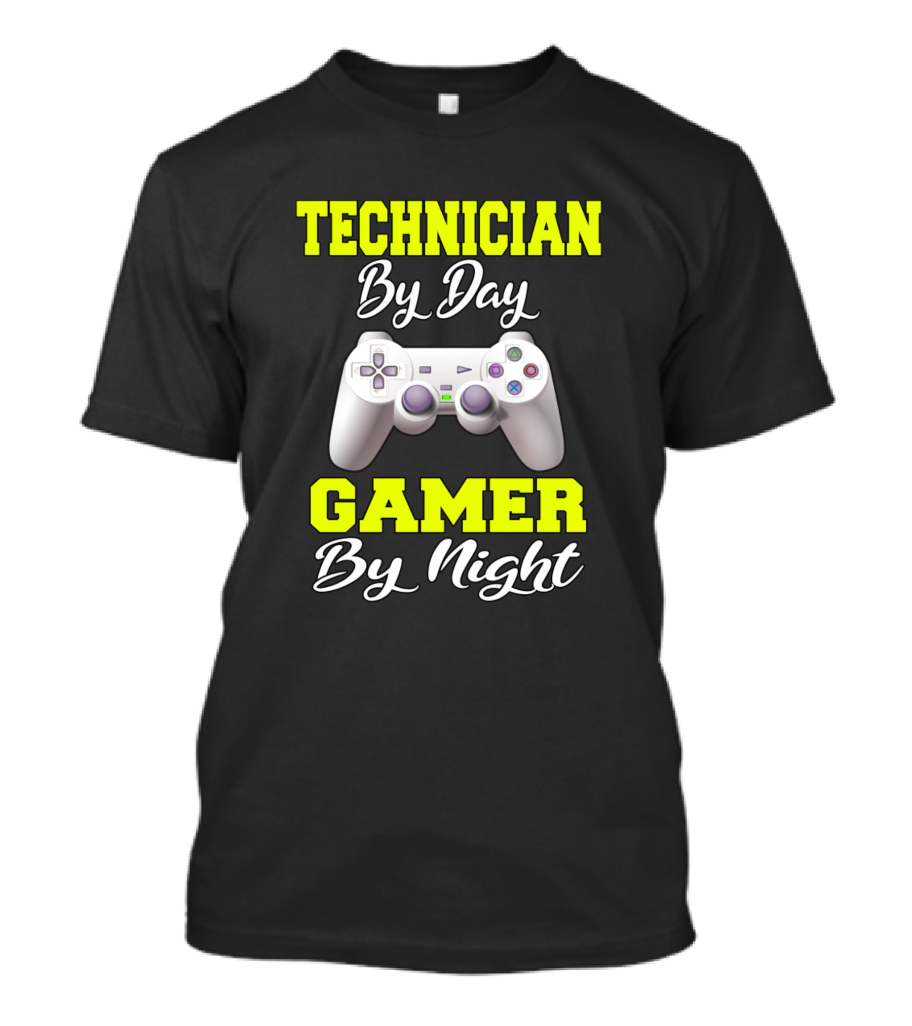 Technician By Day Gamer By Night Game Controller T-Shirt