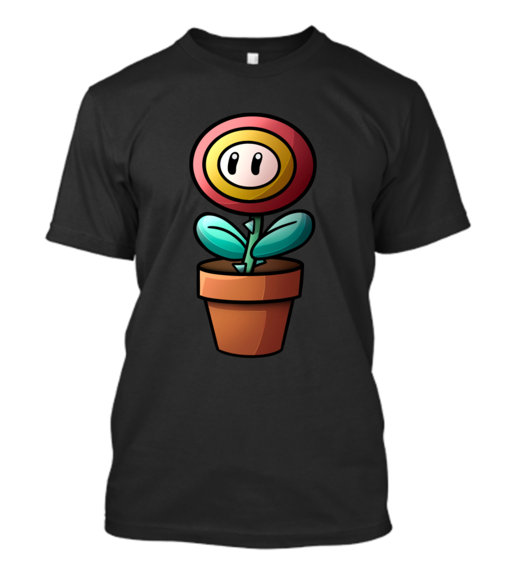 Fire Flower 'Creative Block' Plant Pot T-Shirt