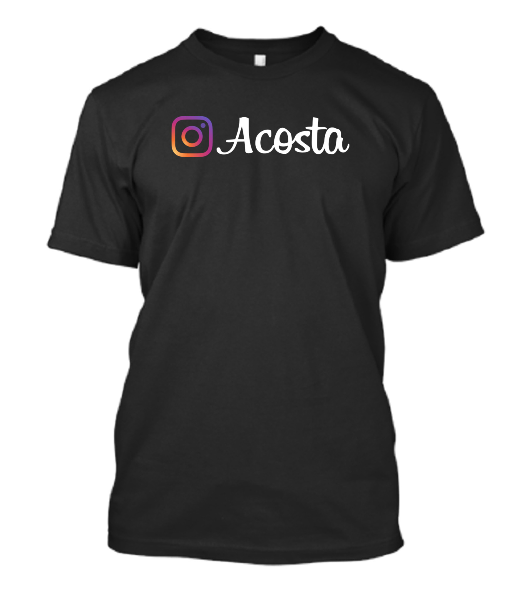 Acosta Instagram Style Logo Family Name T-Shirt