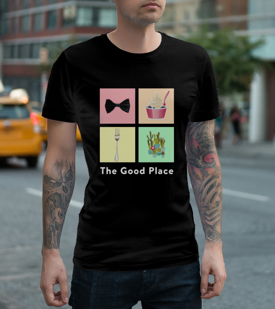 The Good Place Bowtie Froyo Cactus Fork Aesthetic T-Shirt