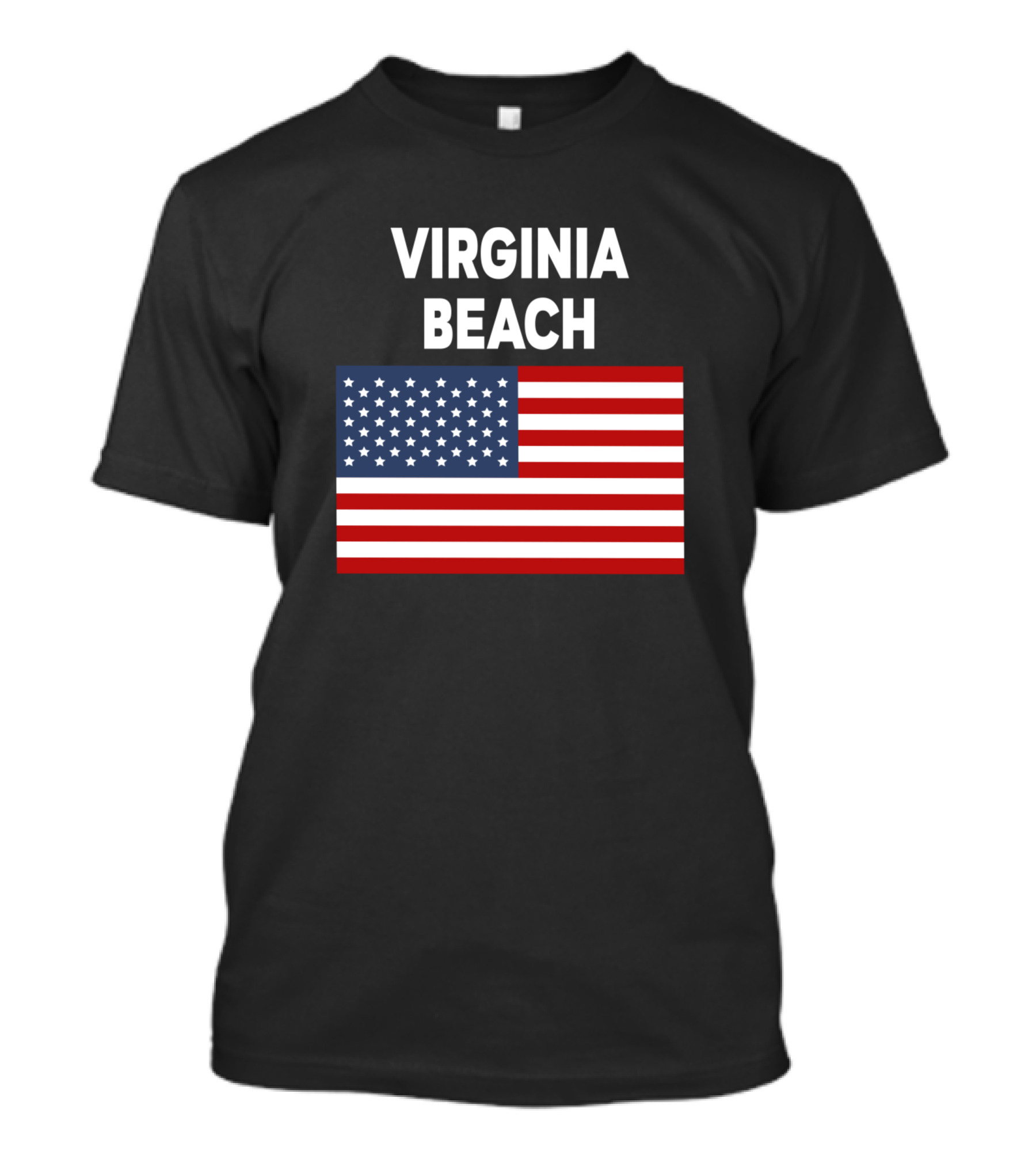 Virginia Beach American Flag USA Patriotic T-Shirt