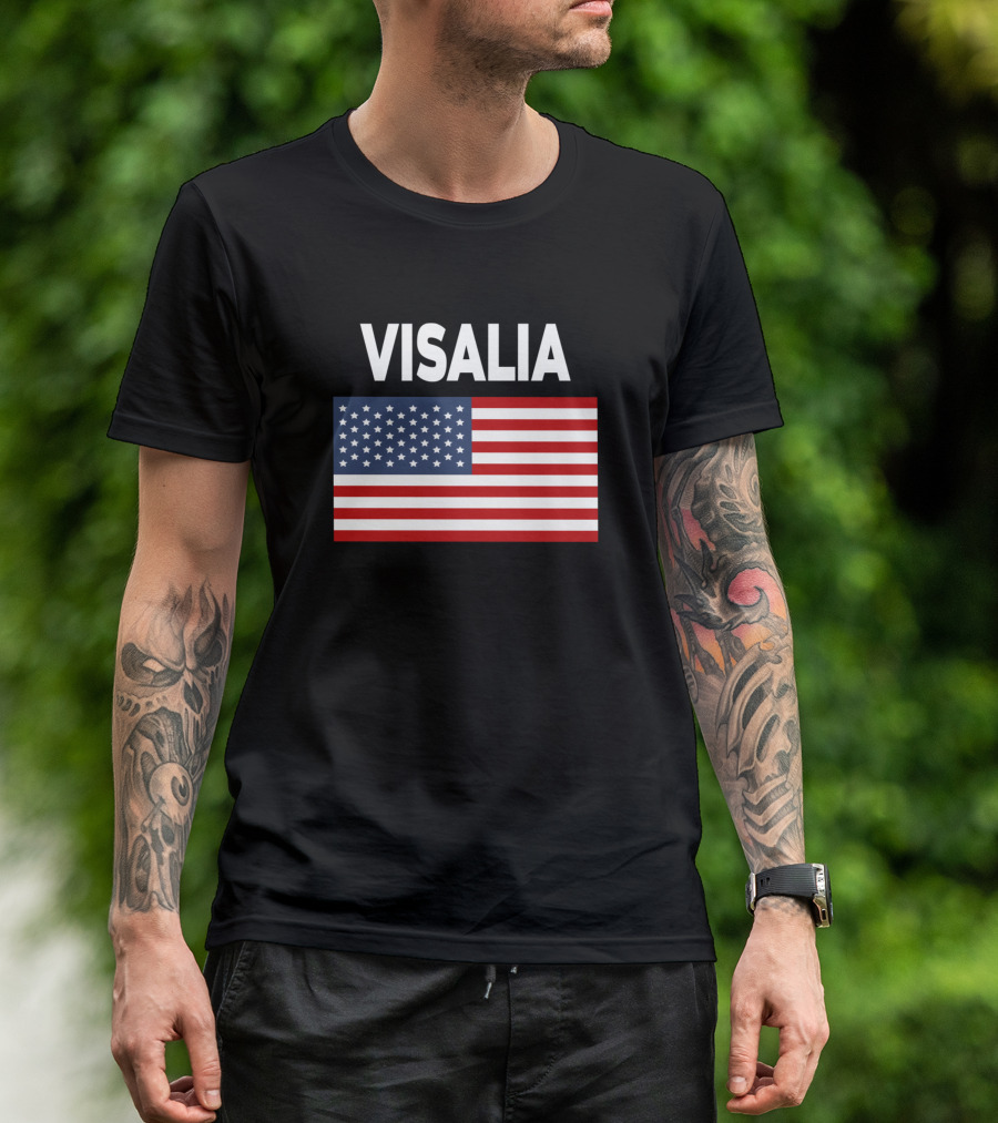 Visalia America Flag T-Shirt