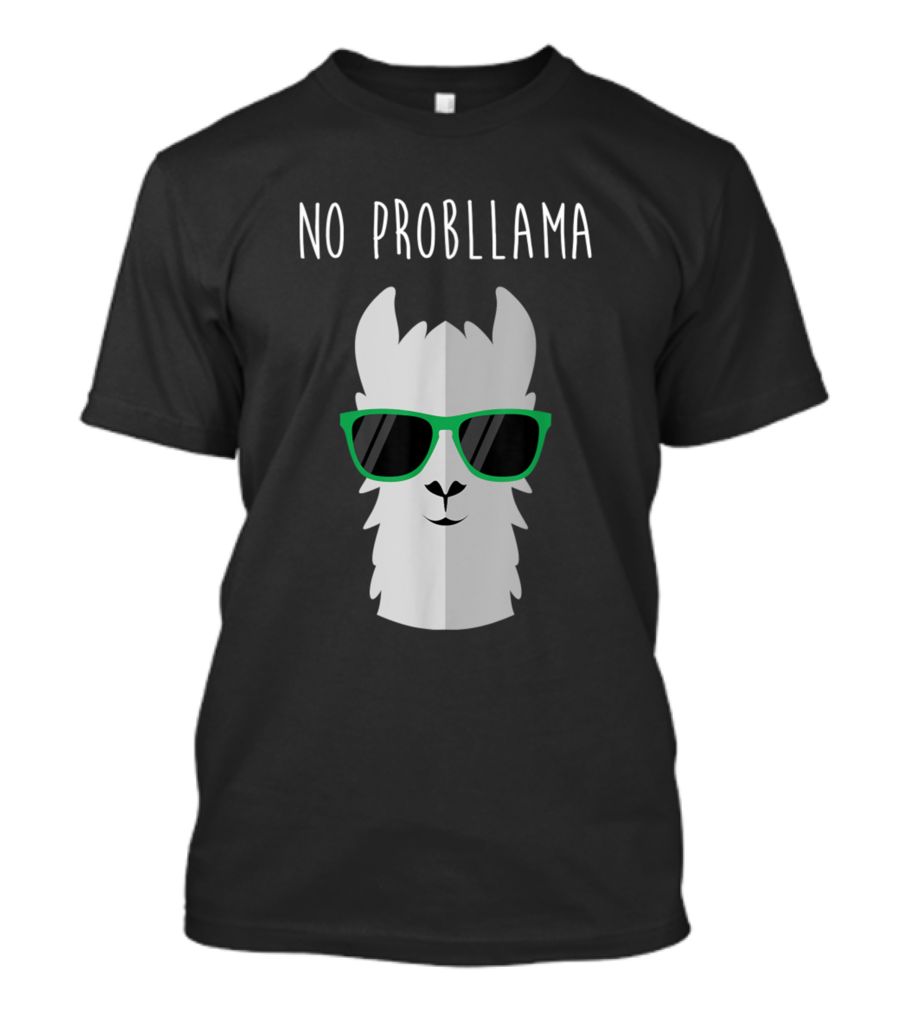 No Probllama Funny Llama Lover With Sunglasses T-Shirt