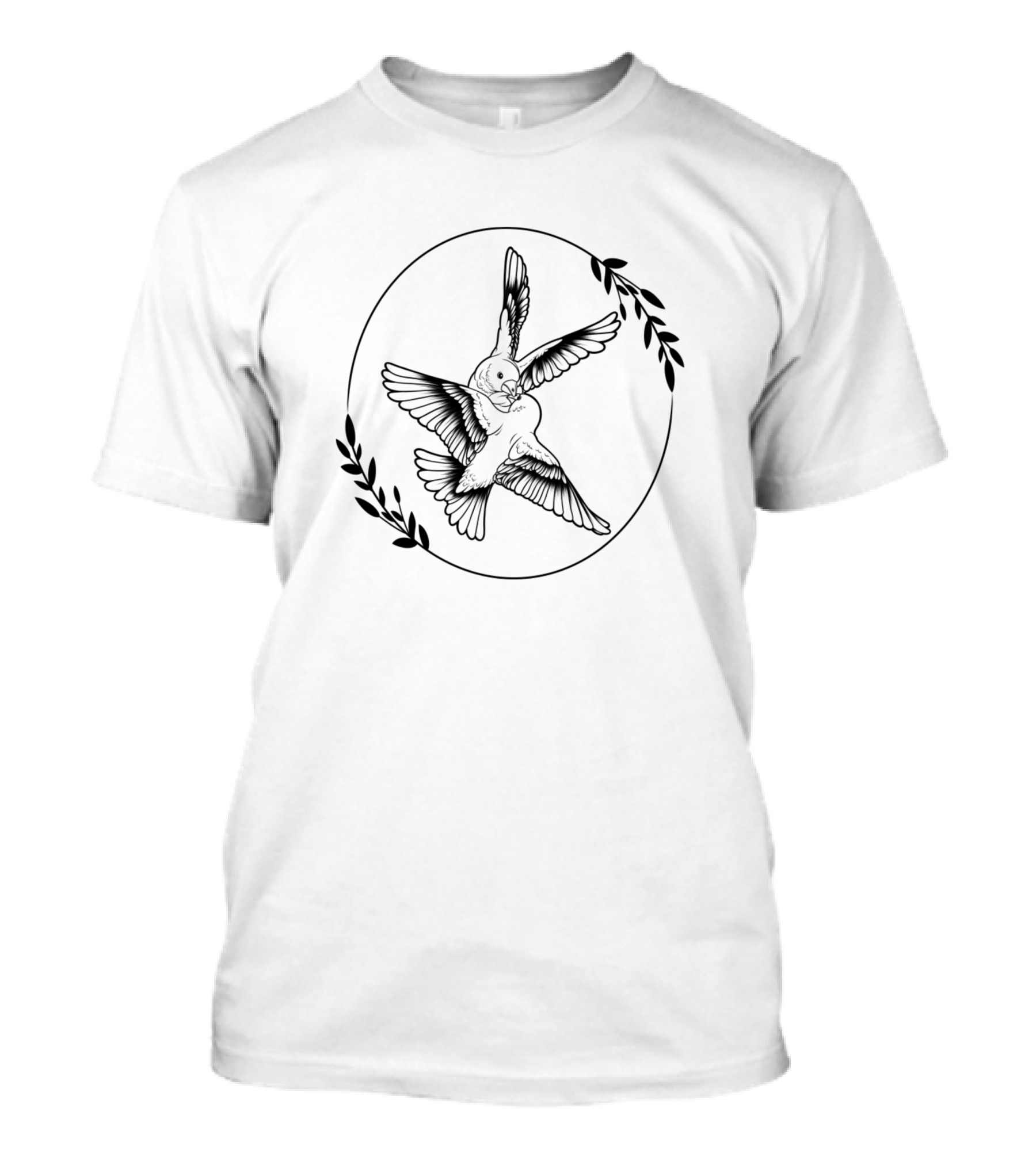 Birds In Flight Surrounded By Leaves T-Shirt