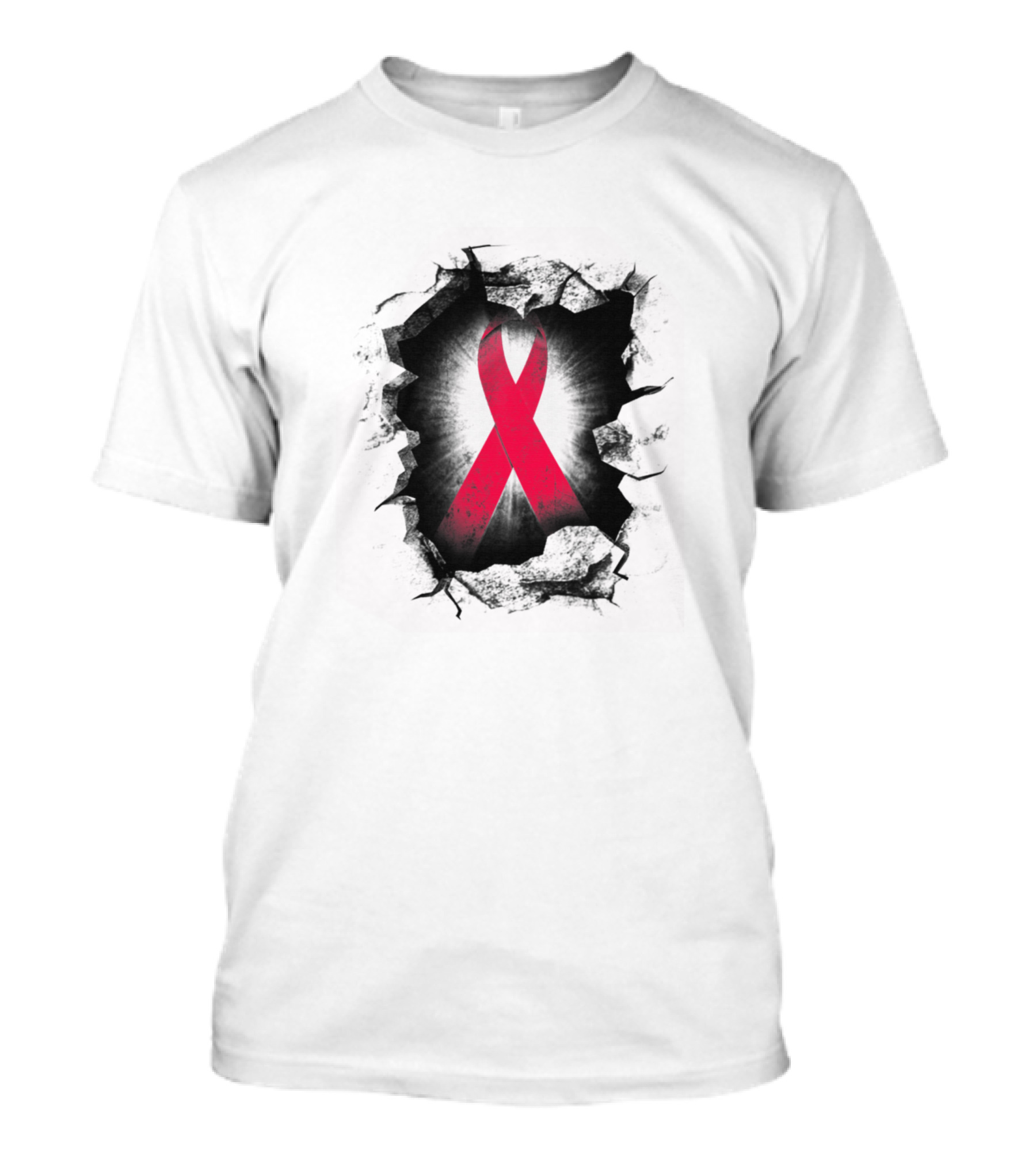 Breakthrough Hemophilia Awareness Red Ribbon Warrior T-Shirt