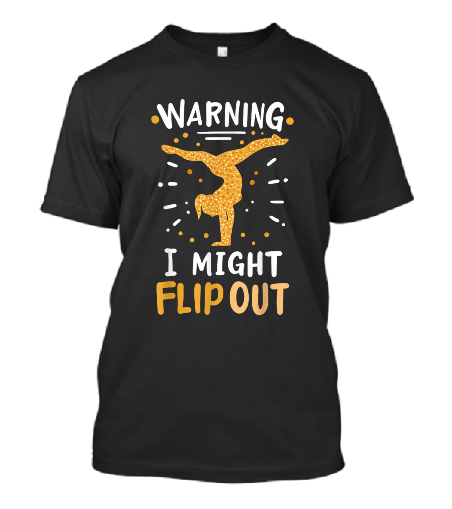 Warning I Might Flip Out Cheerleading Cheerleader Funny T-Shirt