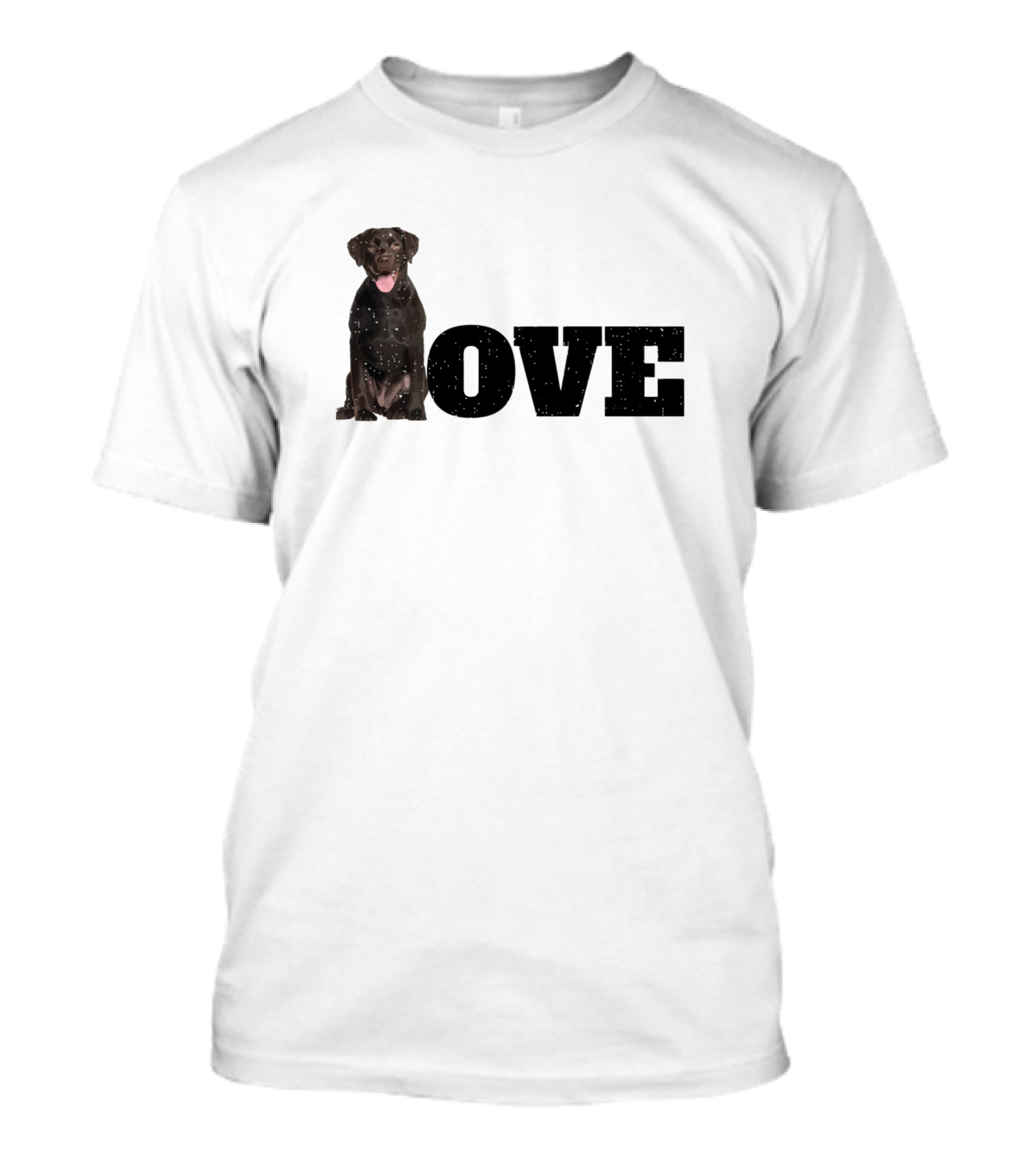 Chocolate Black Lab Retriever Dog Love T-Shirt