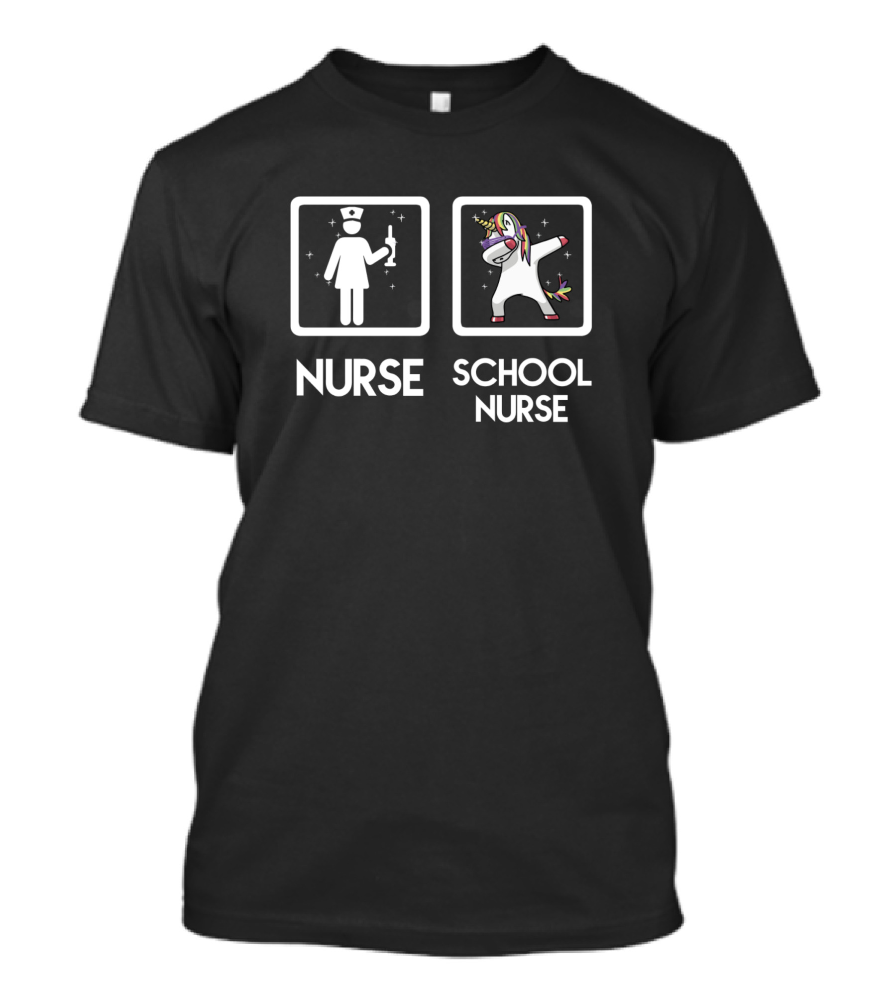 Nurse Vs School Nurse Dabbing Unicorn T-Shirt