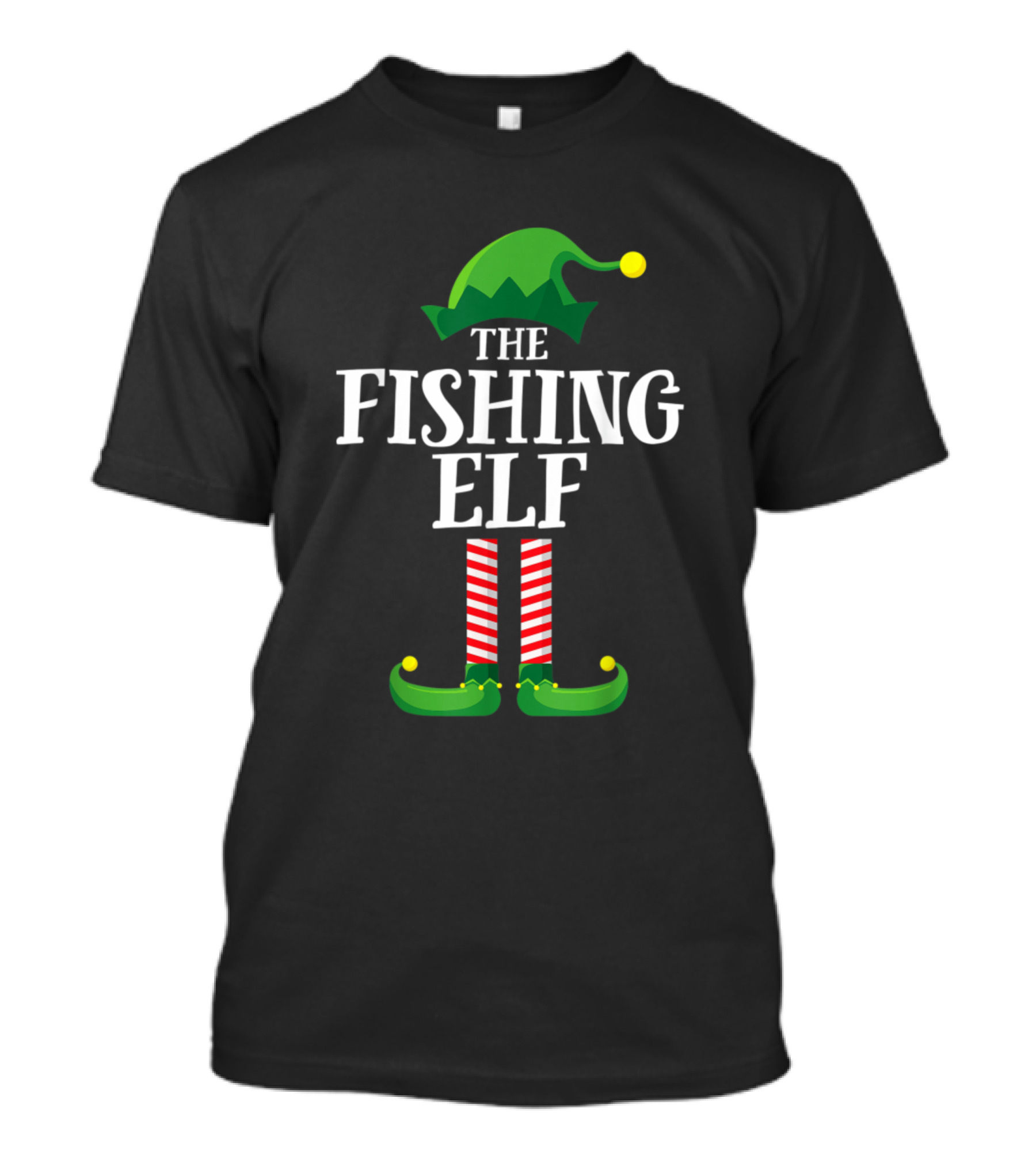 The Fishing Elf Matching Family Group Christmas Party Holiday T-Shirt