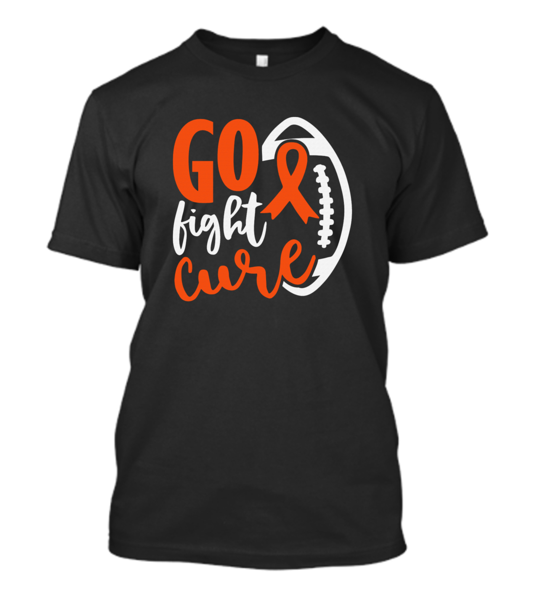 Go Fight Cure Football Ribbon Long Q Syndrome Awareness T-Shirt