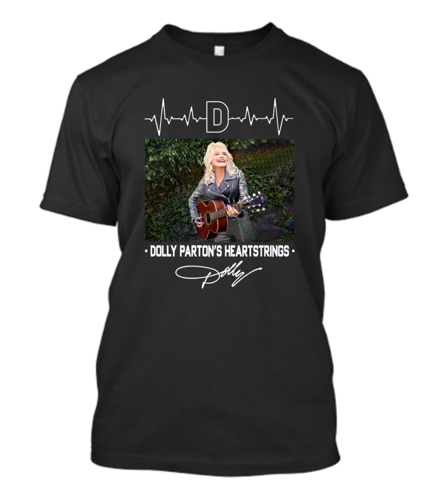 Dolly Parton's Heartstrings Signature Guitar And Heartbeat T-Shirt