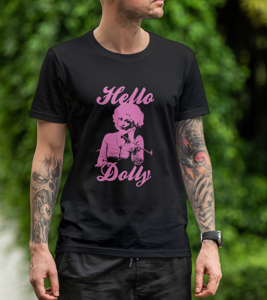 Hello Dolly Pink Stencil Icon T-Shirt