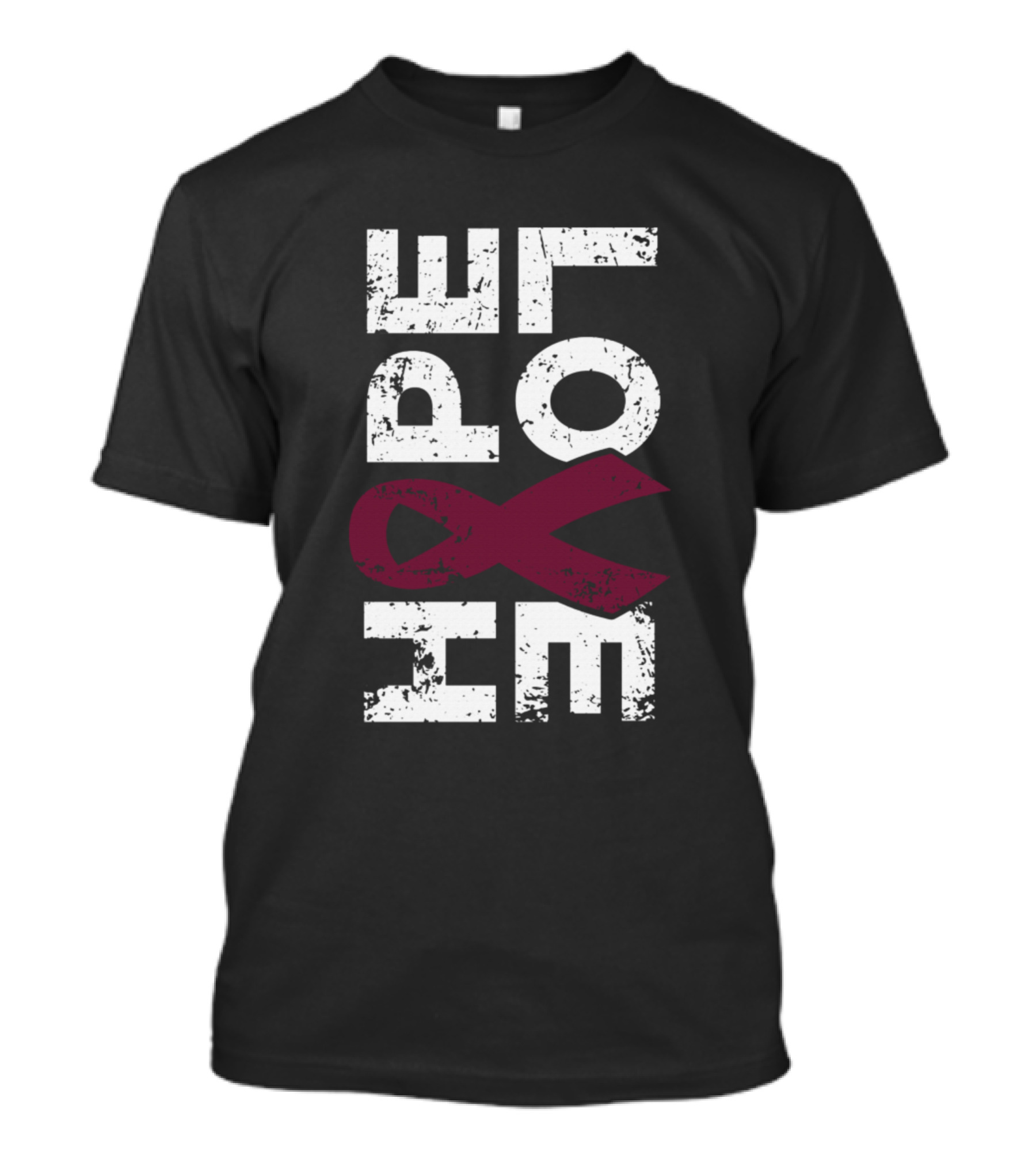 Hope Love Hospice Care Awareness Burgundy T-Shirt
