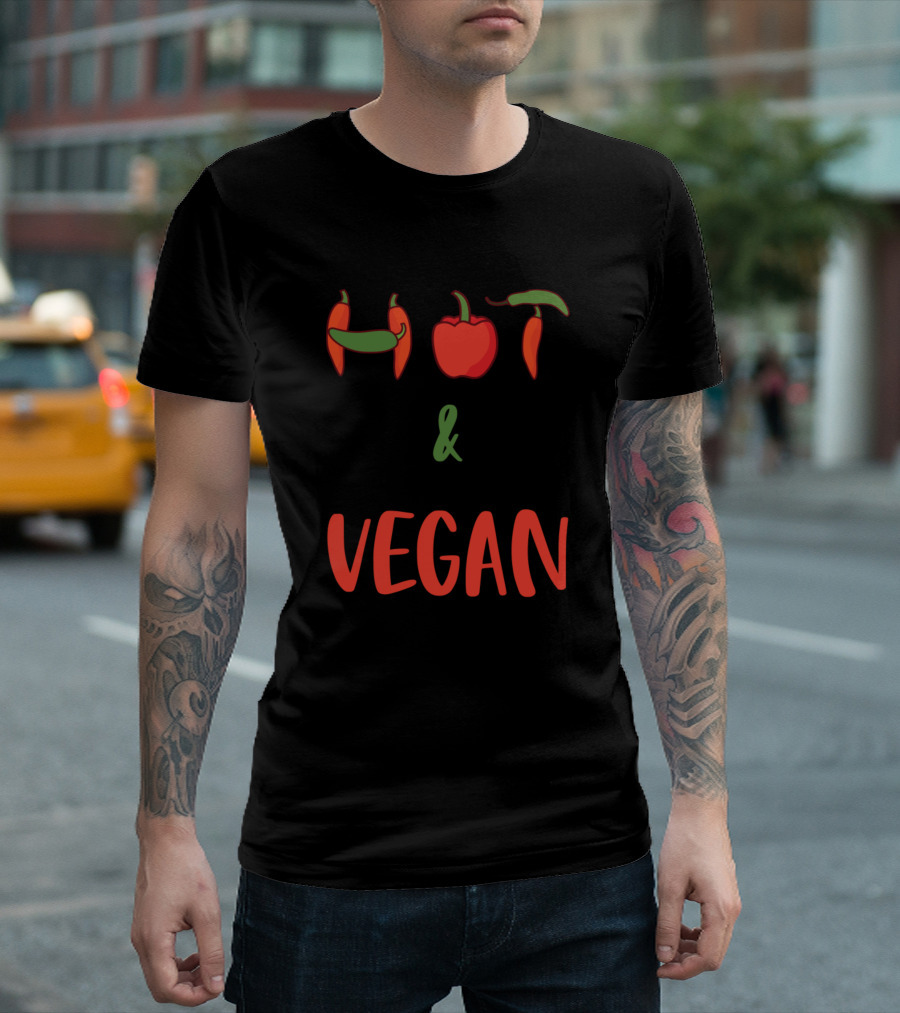 Hot and Vegan Chili Pepper Veggie Fun T-Shirt
