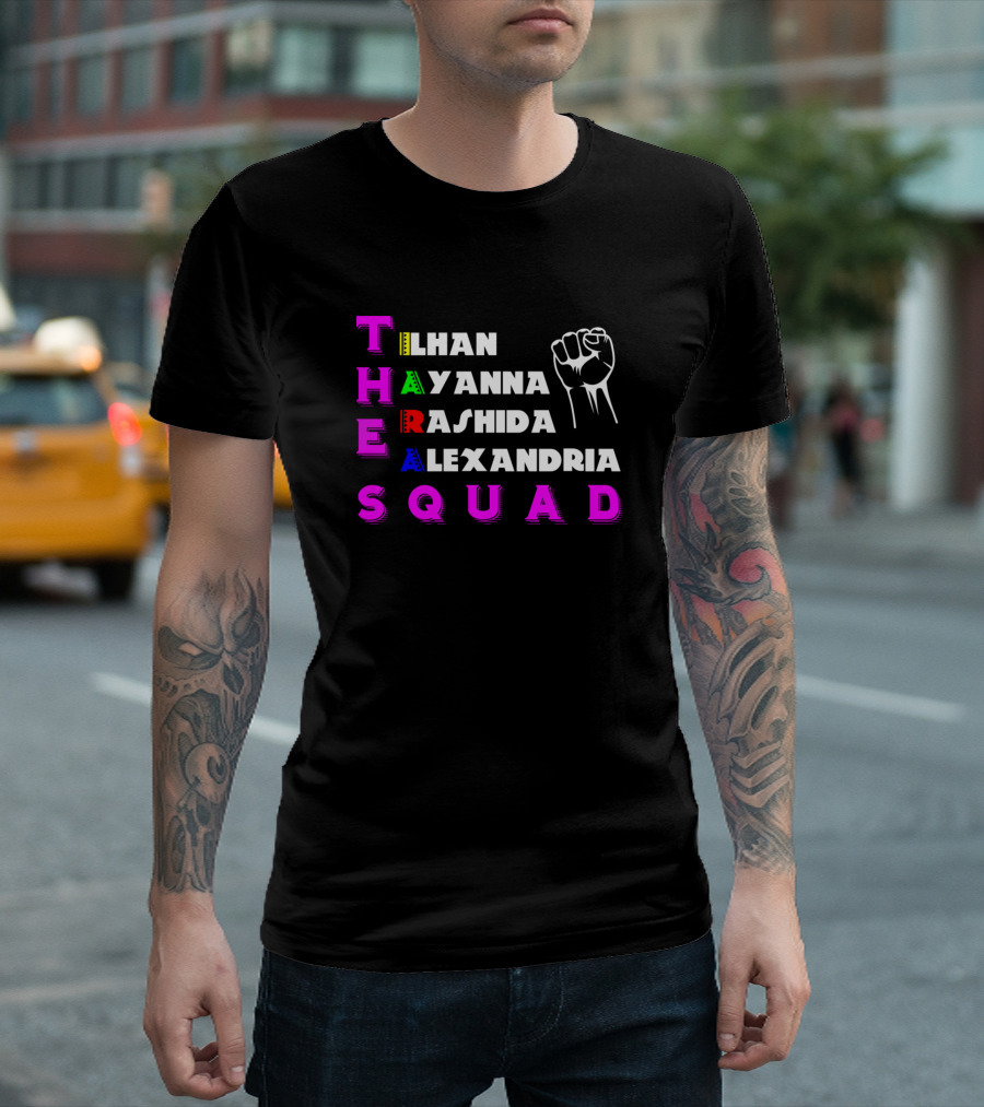 The Squad Ilhan Ayanna Rashida Alexandria BLM Fist T-Shirt