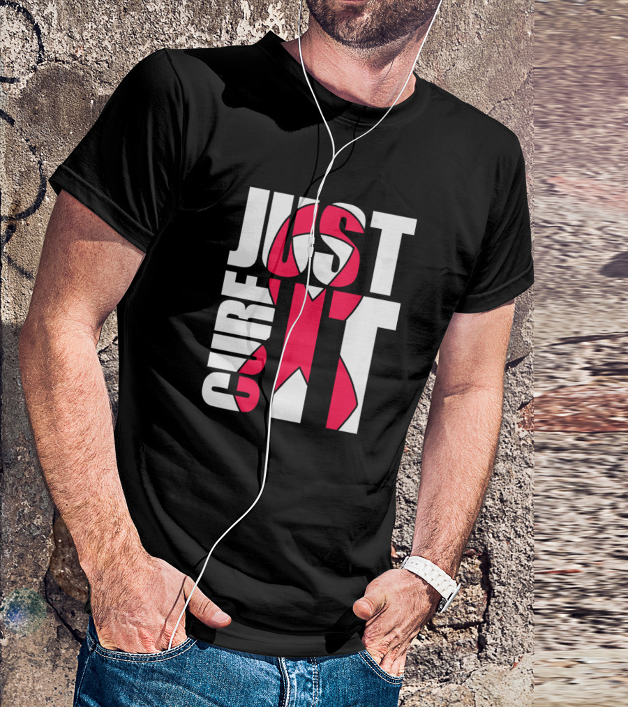 Just Cure It Hemophilia Awareness Red Ribbon Warrior T-Shirt
