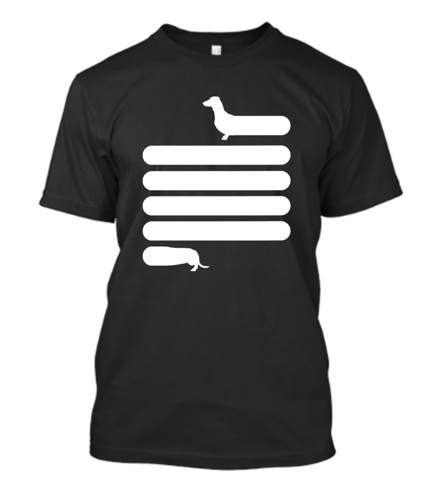 Long Dachshund Wiener Weiner Dog Daschund Dachsund Stripes T-Shirt