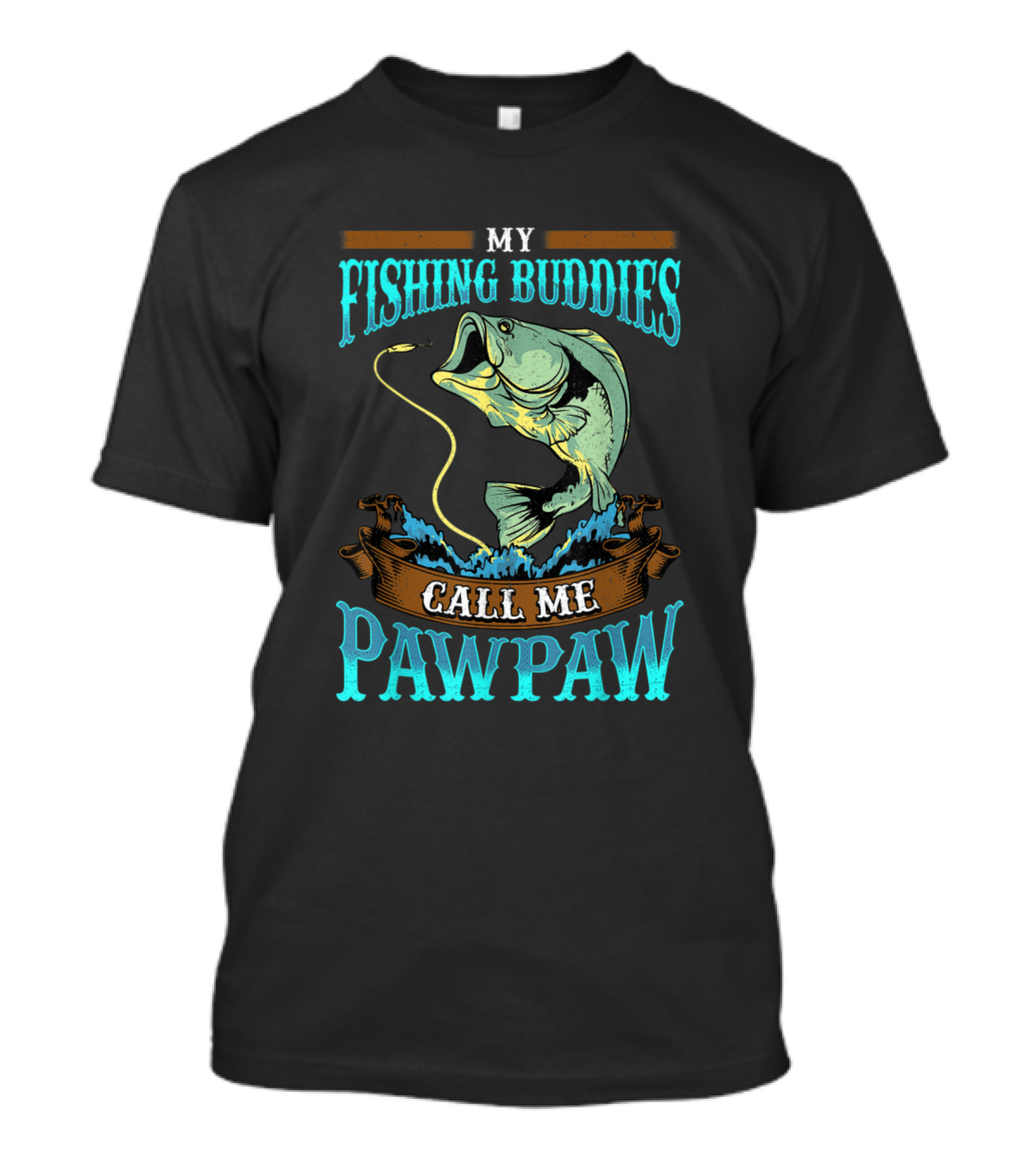 My Fishing Buddies Call Me Pawpaw Fish Jumping T-Shirt