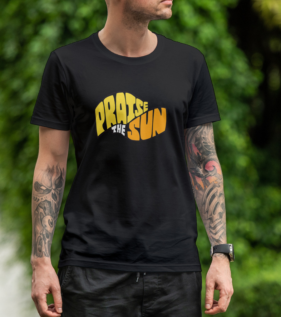 Praise The Sun Dark Souls Inspired Text T-Shirt