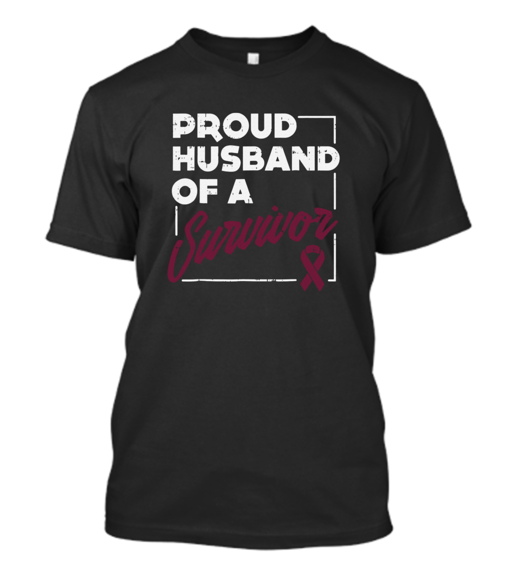Proud Husband Of A Survivor Hospice Care Awareness T-Shirt
