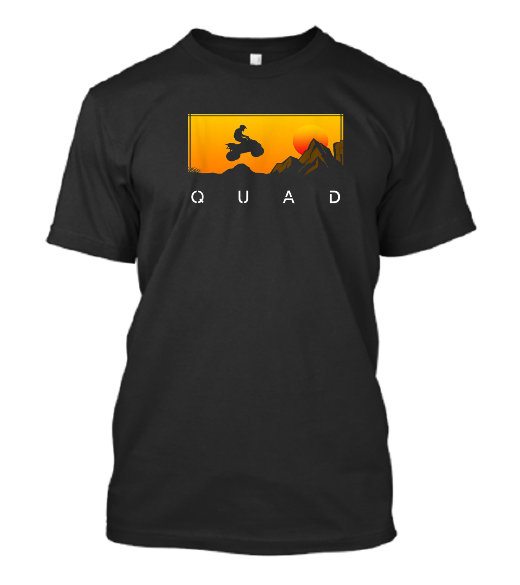 Quad ATV Sunset Mountain Adventure T-Shirt