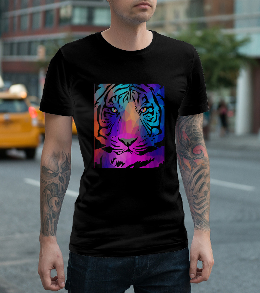 Regal Multicolor Tiger Exotic Cat Merch T-Shirt