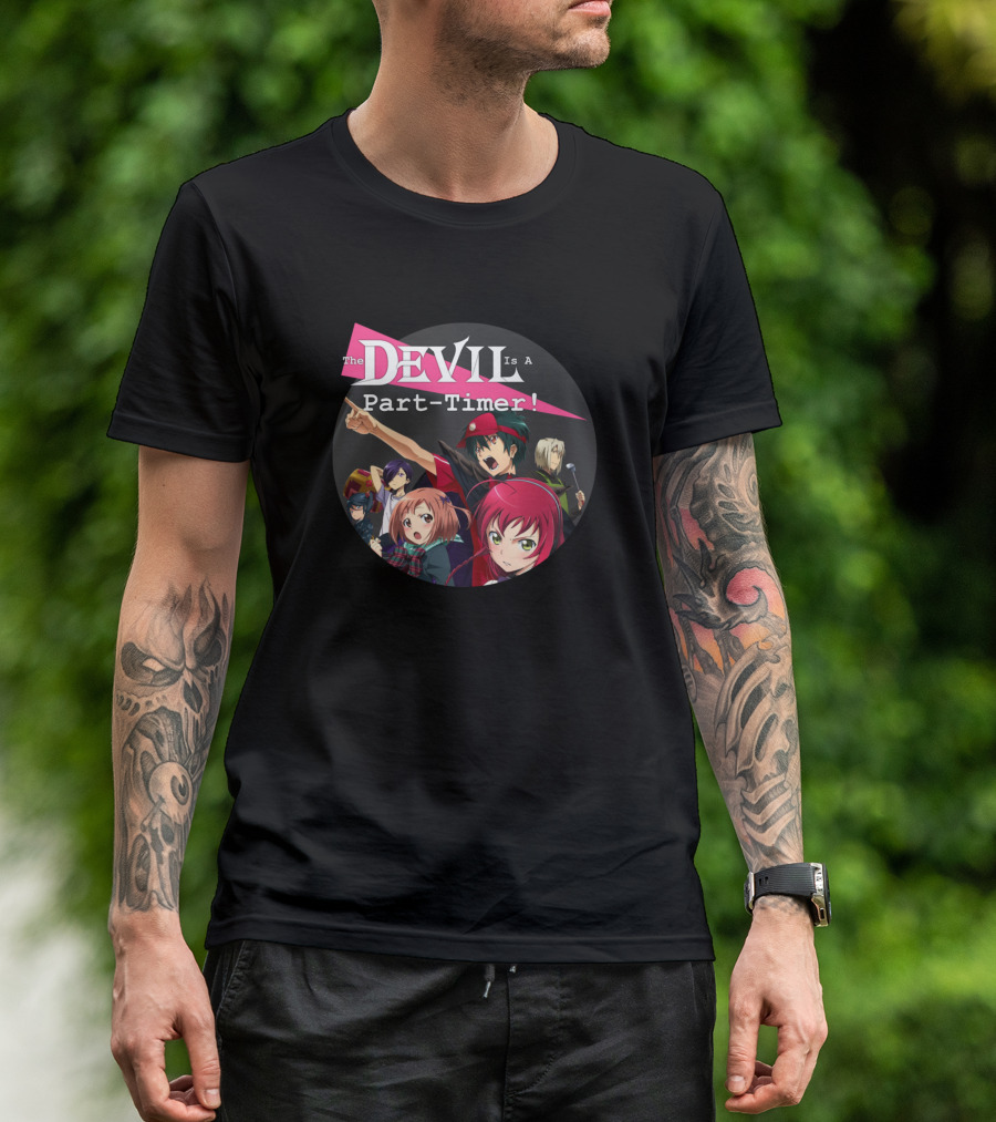 The Devil Is A Part Timer Characters Ensemble Cast Anime Series T-Shirt