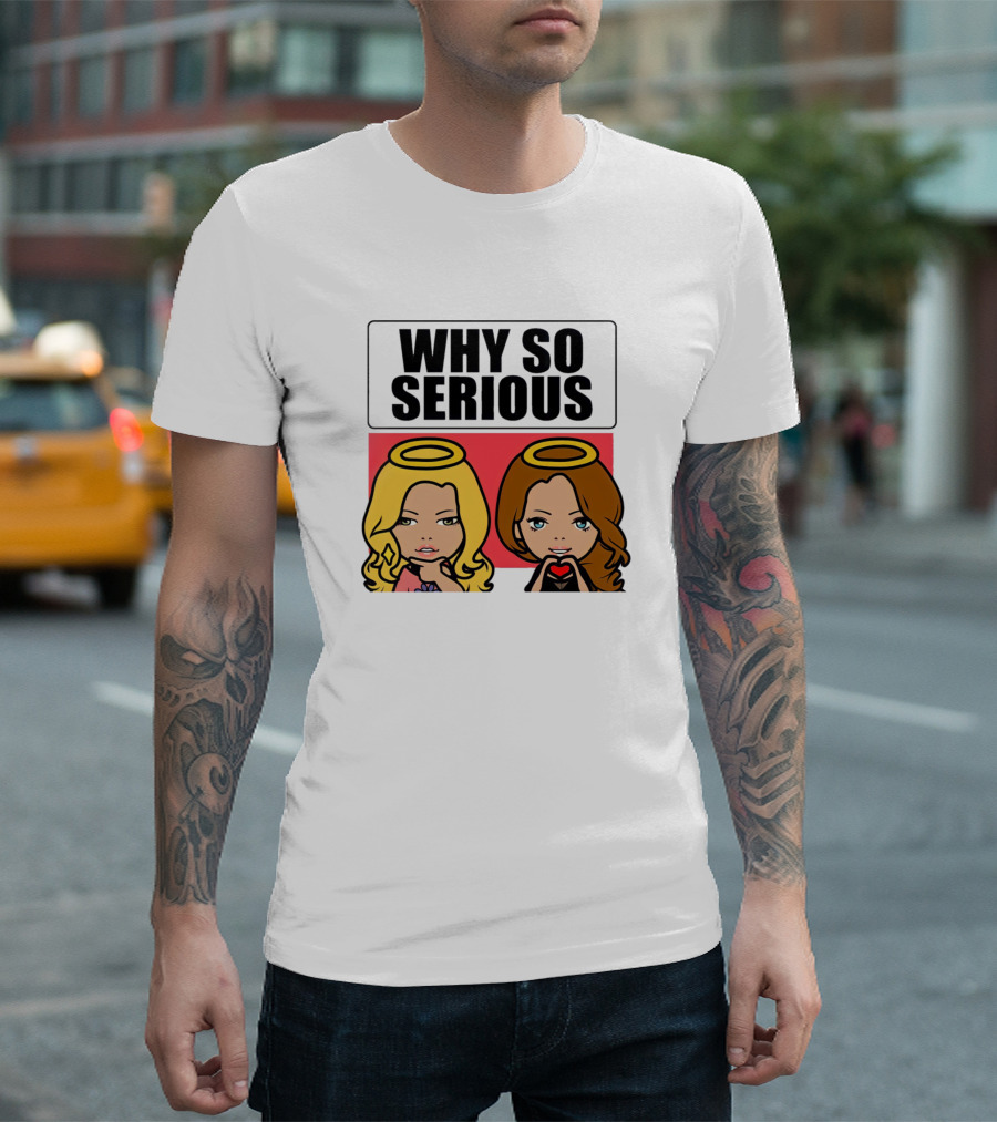 Why So Serious Angels Cartoon Characters T-Shirt