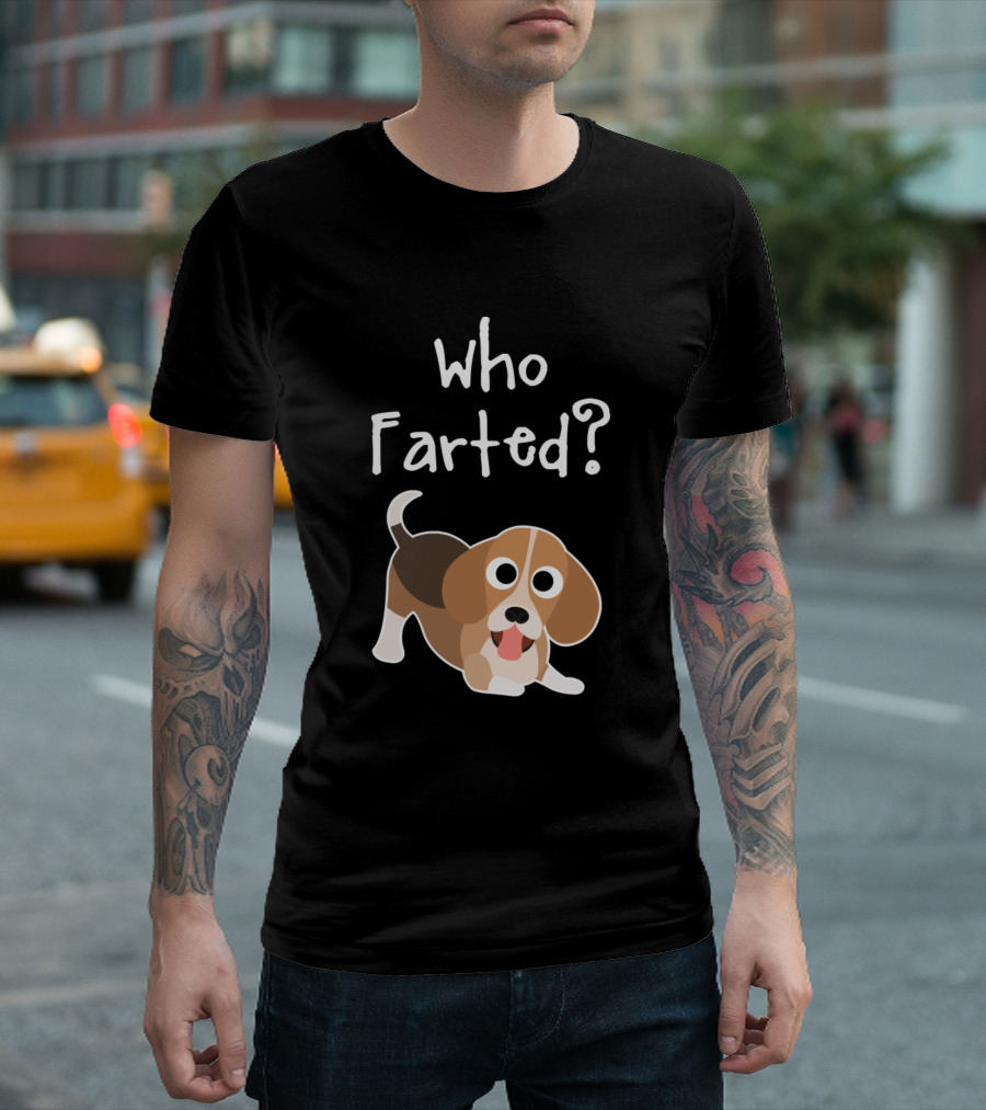 Who Farted Beagle Funny T-Shirt