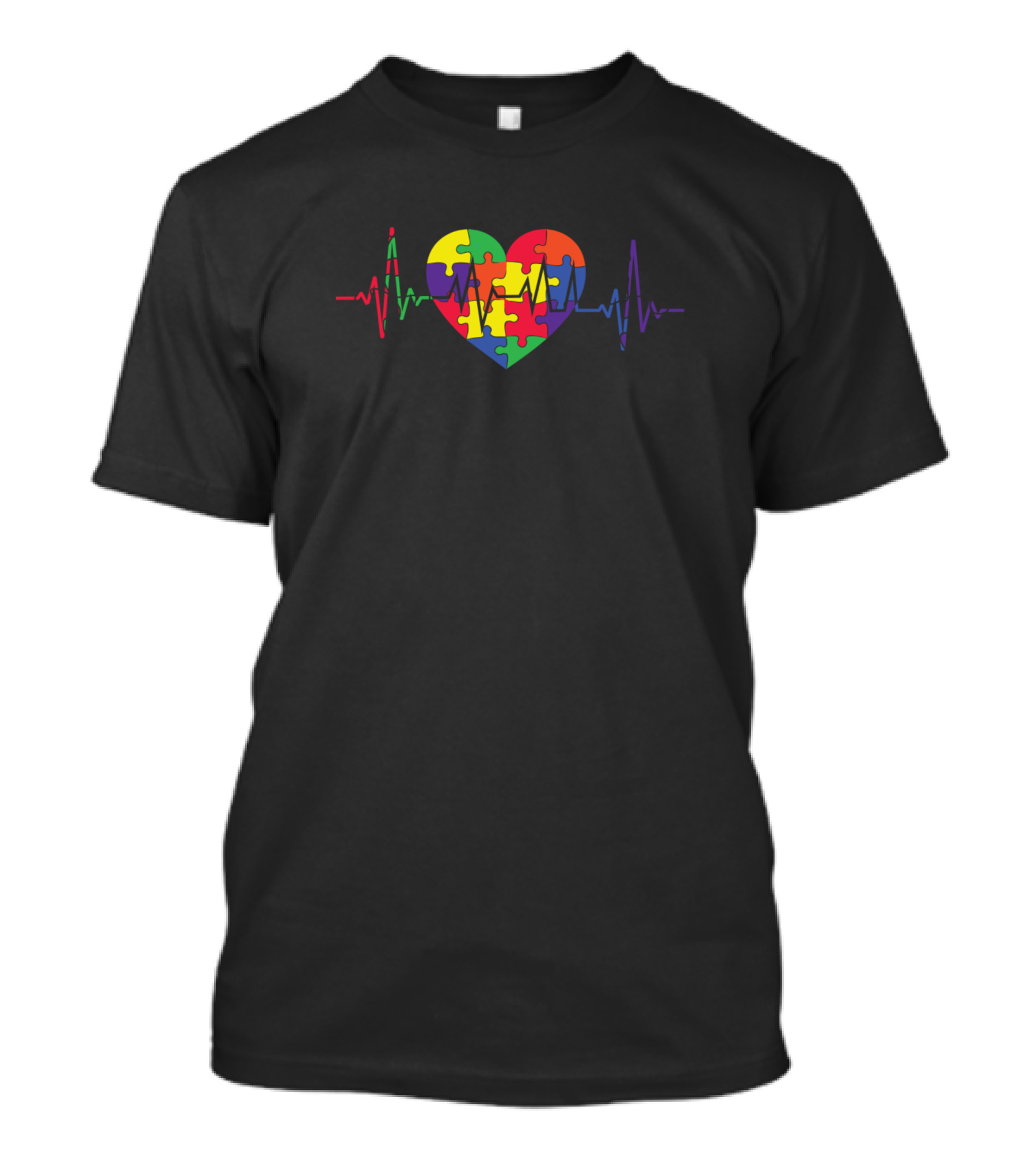 Autism Awareness Heartbeat Puzzle Heart Honor Someone With Thes T-Shirt