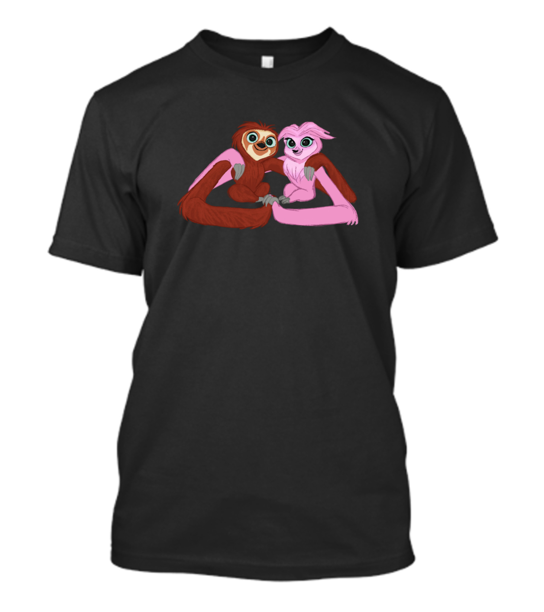 Belt And Sash Hugging Sloths T-Shirt