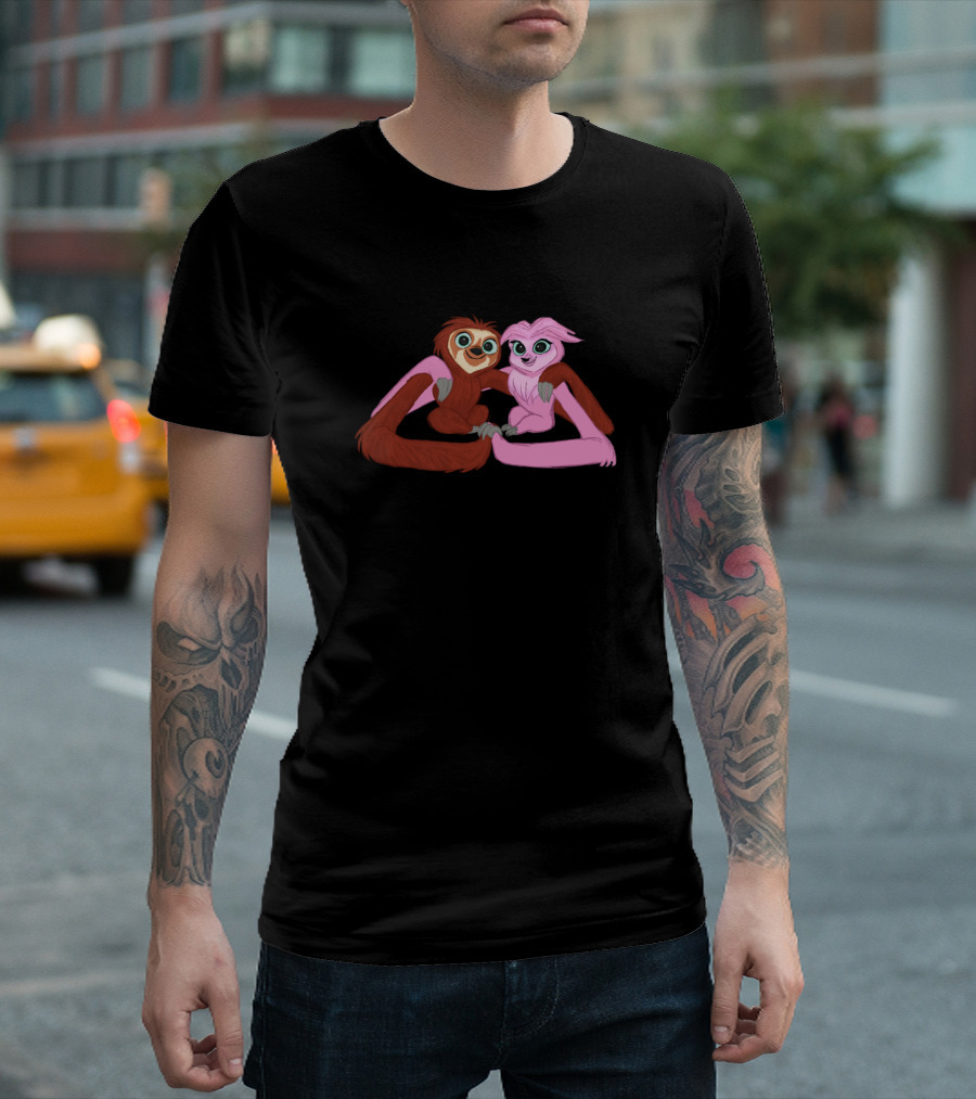 Belt And Sash Hugging Sloths T-Shirt