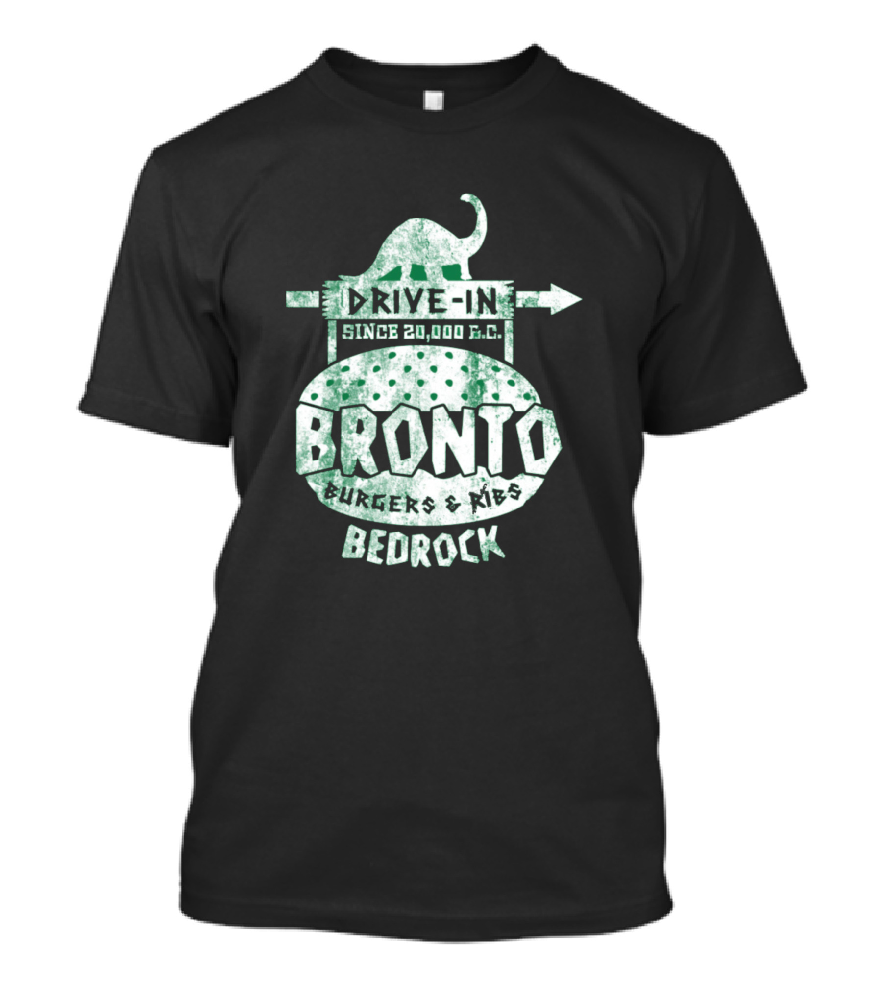 Bronto Drive-In Burgers And Ribs Bedrock Since 20,000 B.C T-Shirt
